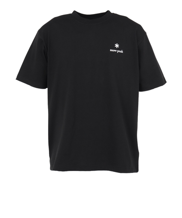 スノーピーク（snow peak）ロゴ 半袖 Tシャツ BLACK NSD-TS-25AU003 019