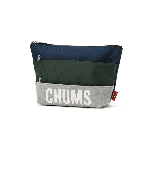 チャムス（CHUMS）トリコロール 3ポケットポーチ スウェットナイロン CH60-3879-G019