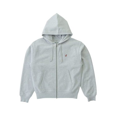 ワンポイント ジップ フーディー スウェット G310-FT-HEATHER ASH