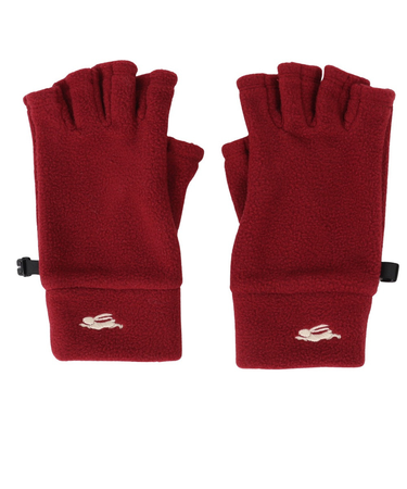 クリフメイヤー（KRIFF MAYER）トレッキング ニットグローブ  指ぬきフリースグローブ W2522101X:42:BURGUNDY