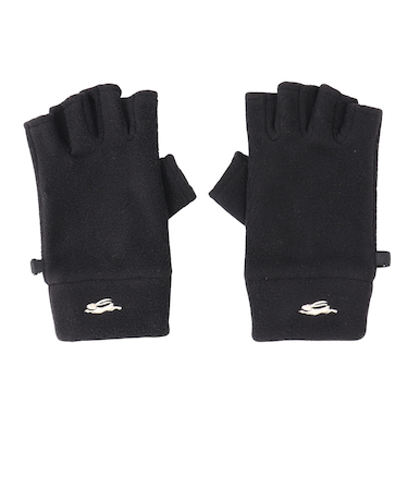 クリフメイヤー（KRIFF MAYER）トレッキング ニットグローブ  指ぬきフリースグローブ W2522101X:19:BLACK