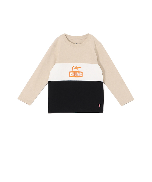 チャムス（CHUMS）キッズ カーンズ パネル ロングスリーブTシャツ CH21-1412-G096