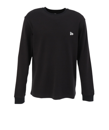 ニューエラ（NEW ERA）長袖 オーバーサイズド ウォーム Tシャツ ワードマークロゴ ブラック 14668841