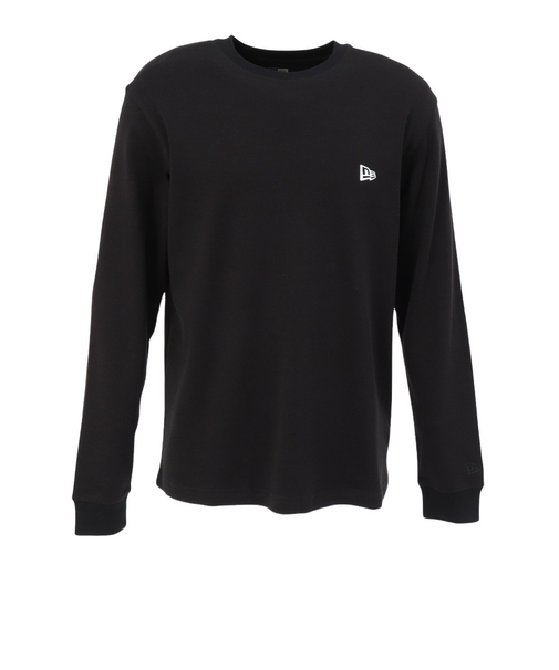 ニューエラ（NEW ERA）長袖 オーバーサイズド ウォーム Tシャツ ワードマークロゴ ブラック 14668841