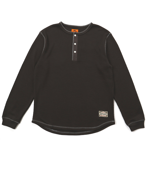 クリフメイヤー（KRIFF MAYER）ハニカムワッフルヘンリーロンT 2517820:17:CHARCOAL