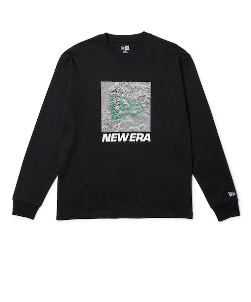 ニューエラ（NEW ERA）長袖 オーバーサイズド ウォーム Tシャツ Topographic Surface 14668843