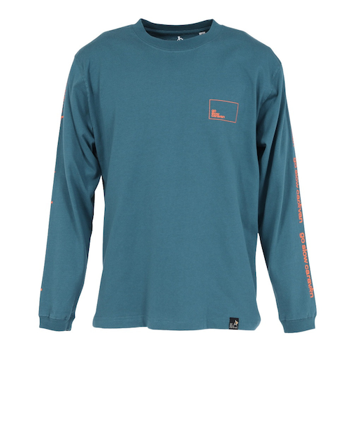 ゴースローキャラバン（GOSLOWCARAVAN）USA/C スクエア ロゴ バックプリント 長袖Tシャツ 351902 GRN