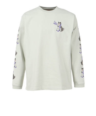 ゴースローキャラバン（GOSLOWCARAVAN）柴犬と晩酌 長袖Tシャツ 351907 GRY