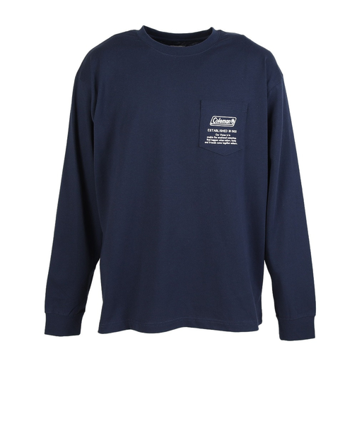 コールマン（Coleman）長袖 天竺バックプリントTシャツ X5551A NVY