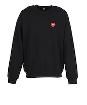 ポーラー(POLER)トレーナー FURRY HEART クルーネック 253MCV0043-BLK