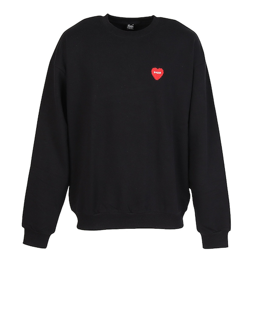 ポーラー（POLER）トレーナー FURRY HEART クルーネック 253MCV0043-BLK