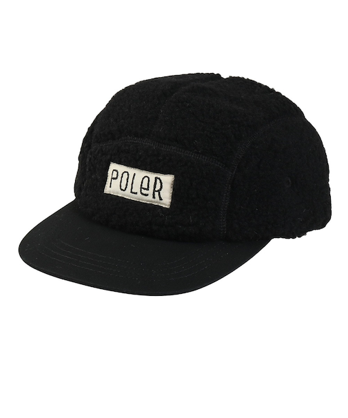 ポーラー（POLER）帽子 ボア フリース 5パネル キャップ 253MCV0090-BLK