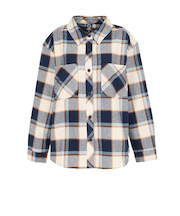 ホールアース（Whole Earth）長袖シャツ カジュアル チェックネルシャツ WE2UDZ71 NVY