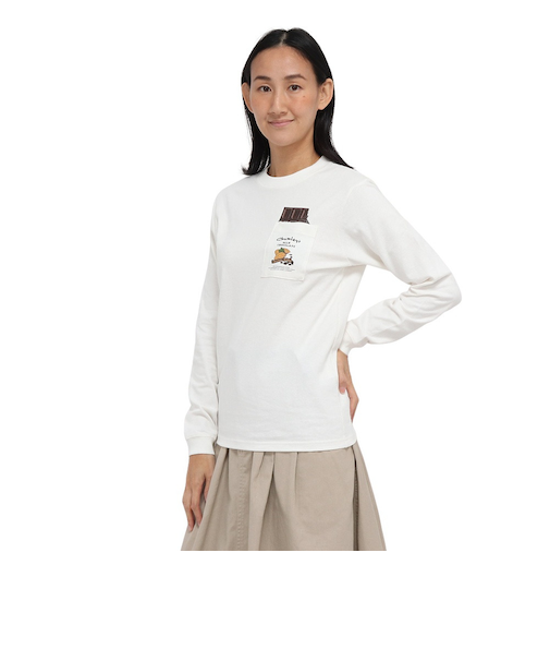 チャムス（CHUMS）ホットチョコレート ポケット ブラッシュド ロングスリーブTシャツ CH11-2659-W001