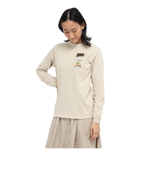 チャムス（CHUMS）ホットチョコレート ポケット ブラッシュド ロングスリーブTシャツ CH11-2659-G057