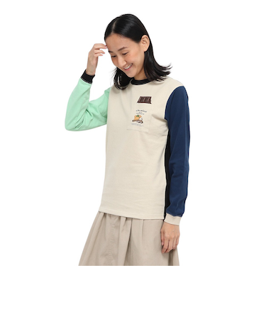 チャムス（CHUMS）ホットチョコレート ポケット ブラッシュド ロングスリーブTシャツ CH11-2659-C110