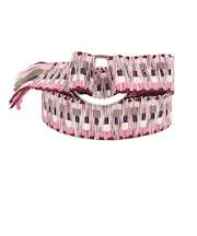 ゲバルト（GEVAERT）ベルギーWリングビビットシャギーベルト GVT007-PNK