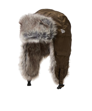 ニューエラ（NEW ERA）帽子 トラッパー Dogear Water Repellent ファー オリーブ 14668873