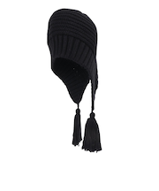 アミナ(amina)帽子 登山 トレッキング ユキノミミツキキャップ CJNP6302 BLACK