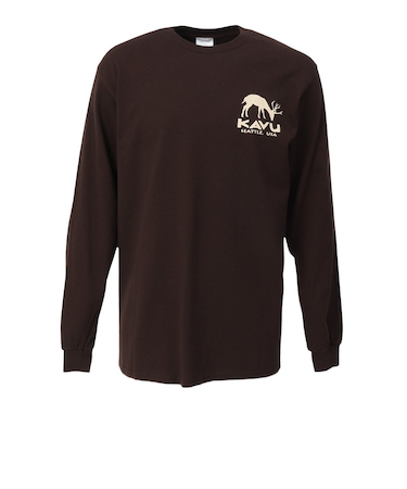 ロングスリーブディア Tシャツ 19822331ダークチョコレート