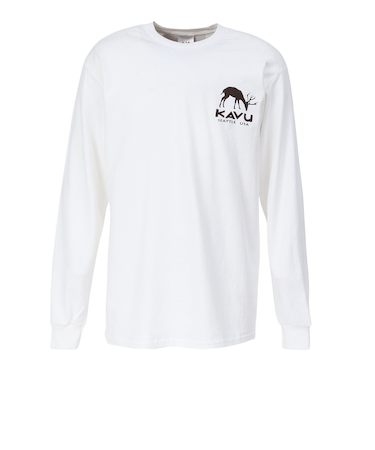 ロングスリーブディア Tシャツ 19822331ホワイト