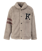 クリフメイヤー（KRIFF MAYER）シャギーボアレタードジャケット 2514401:15:GRAY