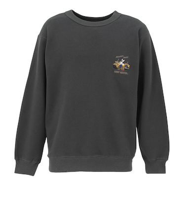 クリフメイヤー(KRIFF MAYER)裏起毛 ワンポイント バイクラビット スウェットシャツ 2523104:17:CHARCOAL