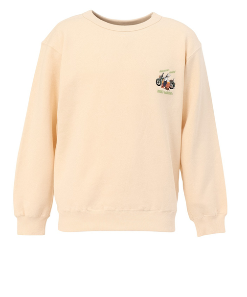 クリフメイヤー（KRIFF MAYER）裏起毛 ワンポイント バイクラビット スウェットシャツ 2523104:9:NATURAL