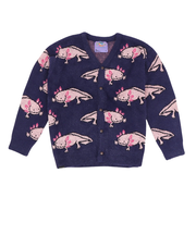 ゴースローキャラバン（GOSLOWCARAVAN）ウーパールーパーシャギー MIX ジャガードニットカーディガン 356108 PPL