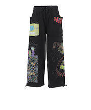 ゴースローキャラバン（GOSLOWCARAVAN）空紡糸裏毛 落描きMIX TRA スウェットパンツ 352613 BLK