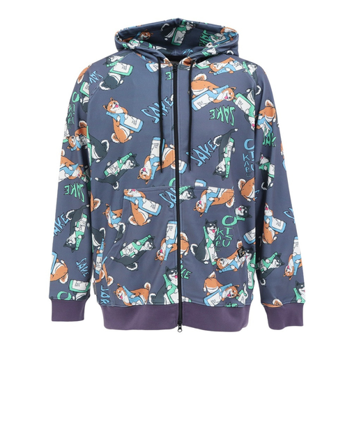 ゴースローキャラバン（GOSLOWCARAVAN）寝るまで気持ちいい総柄スムースジップフーディー 356101 PPL