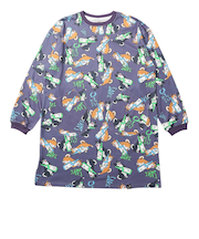 ゴースローキャラバン（GOSLOWCARAVAN）寝るまで気持ちいい総柄スムースワンピース 356116 PPL