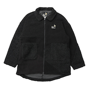 ゴースローキャラバン（GOSLOWCARAVAN）ボア×フリース パッチワークコート 350219 BLK