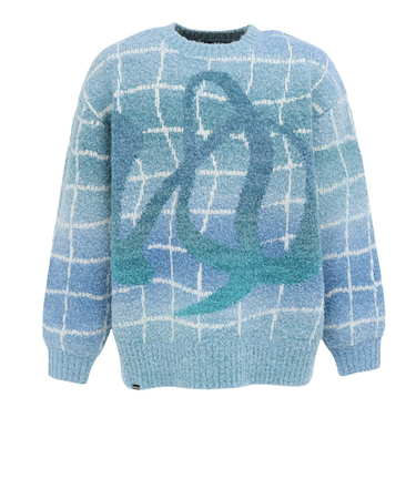 ゴースローキャラバン（GOSLOWCARAVAN）ゆったり銭湯MIXニットセーター 356111 BLU