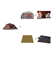 スノーピーク（snow peak）ファミリーテント 2ルーム キャンプ タープ リビングシェル ロング Pro.セット FK-368