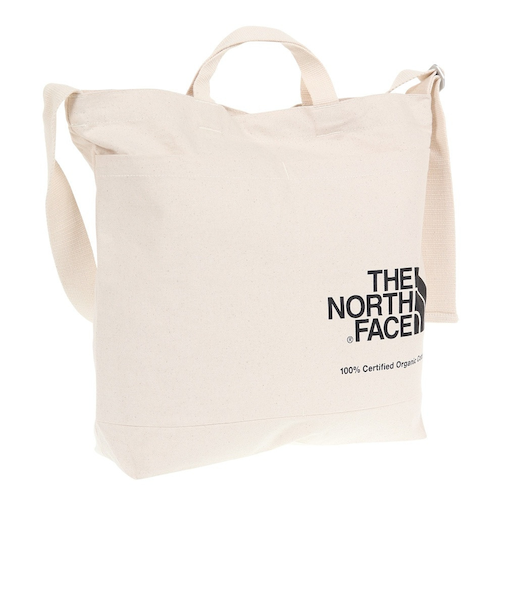 ザ・ノース・フェイス（THE NORTH FACE）トートバッグ オーガニックコットンショルダー NM82386 NK ホワイト×ブラック
