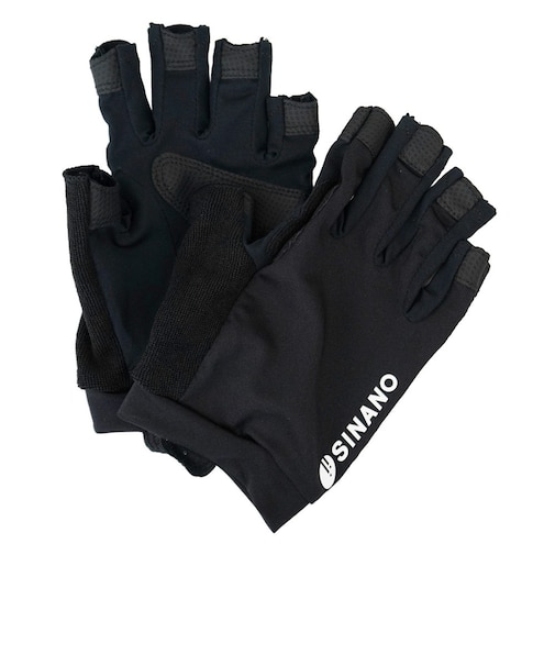 シナノ（SINANO）トレッキング グローブ ポールウォーキング グローブ BK