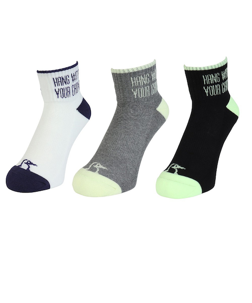 チャムス（CHUMS）ジュニア LB 3足組 Glow クルーソックス CH06-1153-0000