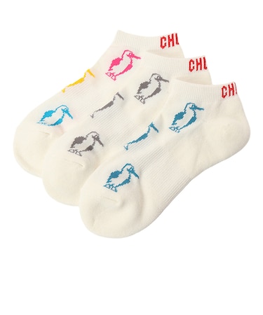 チャムス（CHUMS）3足組 ブービーアンクルソックス CH06-1142-W001