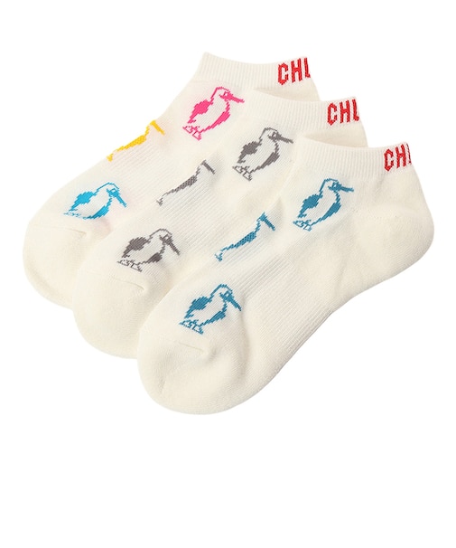 チャムス（CHUMS）3足組 ブービーアンクルソックス CH06-1142-W001