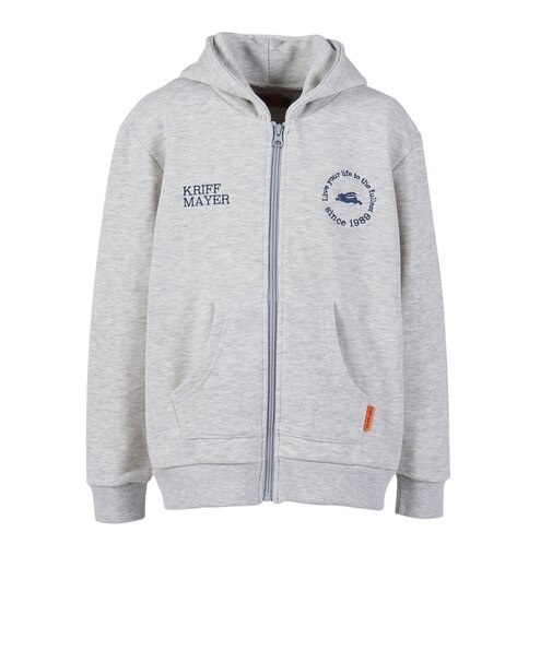 クリフメイヤー（KRIFF MAYER）キッズ 裏毛ジップアップパーカー J2537827:15:GRAY