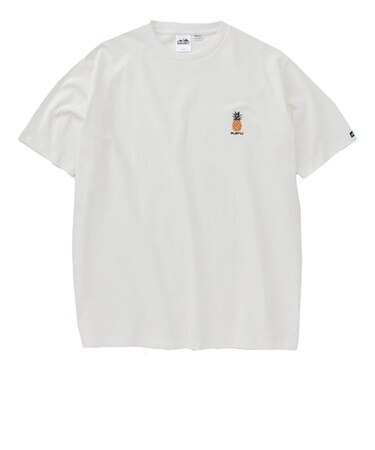 半袖 Tシャツ ワンポイント パイナップル 19822427WHT