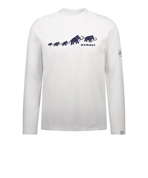 白 ロンT 長袖 マムート MAMMUT 値下げ ワッフルロングスリーブ ロング プリント ロゴ QD メンズ 長袖 Tシャツ MAMMUT（マムート） トップス