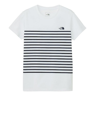 ザ・ノース・フェイス(THE NORTH FACE)半袖Tシャツ ショートスリーブパネルボーダーティー NTW32406 W2 ホワイト 速乾