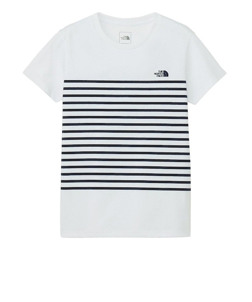 ザ・ノース・フェイス(THE NORTH FACE)半袖Tシャツ ショートスリーブパネルボーダーティー NTW32406 W2 ホワイト 速乾