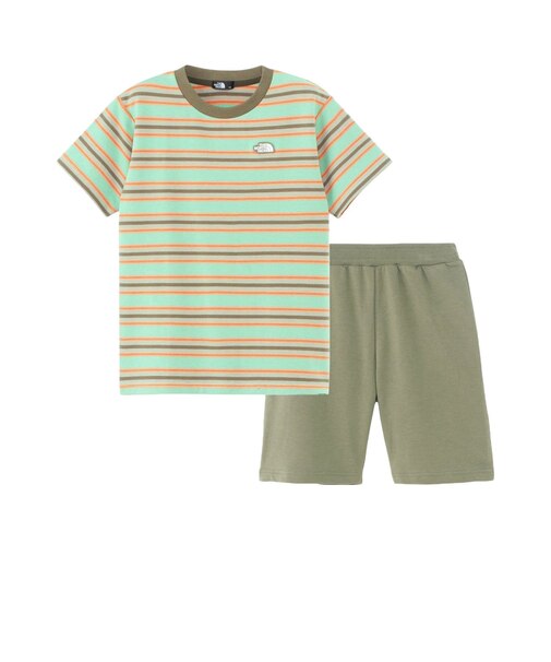 ザ・ノース・フェイス（THE NORTH FACE）ボーダーテント 半袖Tシャツ ショートパンツ セット キッズ NTJ32436 TG