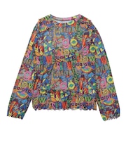 ゴースローキャラバン（GOSLOWCARAVAN）シースルー 長袖Tシャツ サイケ柄 360208