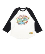 ゴースローキャラバン（GOSLOWCARAVAN）USAコットン gscWORLD 8分袖 ベースボール Tシャツ 361906 BLK