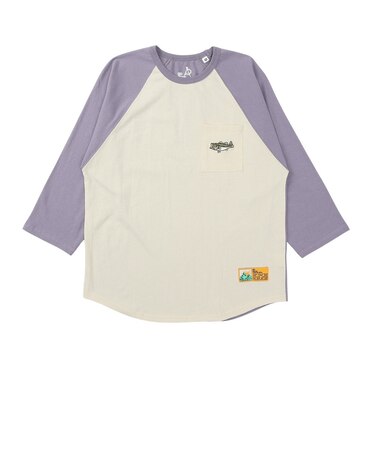 ゴースローキャラバン（GOSLOWCARAVAN）USAコットン 色々刺繍 8分袖 ベースボール Tシャツ ブラックバス 361905 LVD