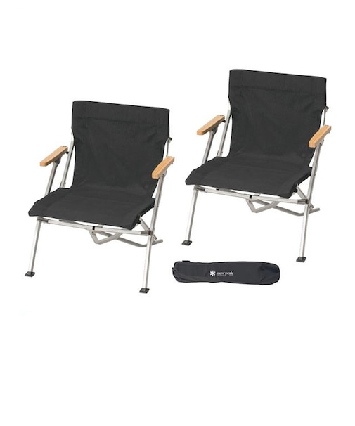 スノーピーク（snow peak）椅子 チェアキャンプ エントリーローチェア ショート 2脚セット SET-093